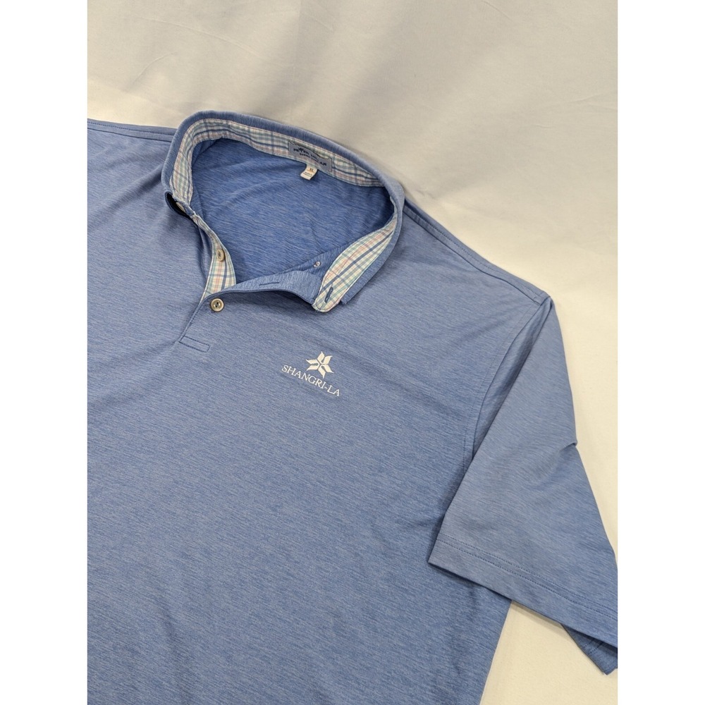 World Renown Shangri-La Golf Club Peter Millar Summer Comfort Polo Xl Blue